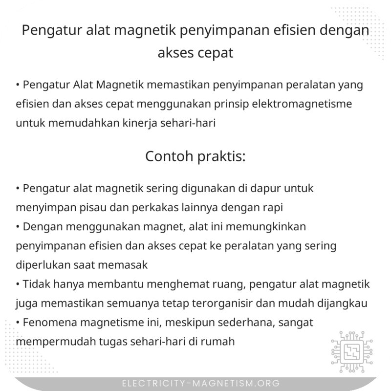 Pengatur Alat Magnetik | Penyimpanan Efisien dengan Akses Cepat