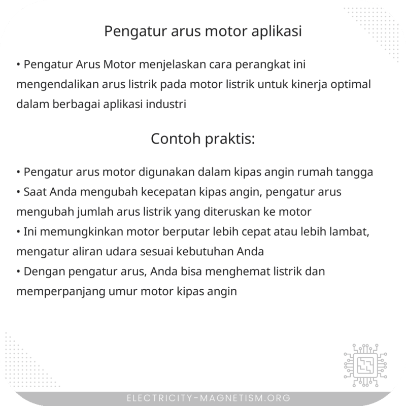 Pengatur Arus Motor | Aplikasi