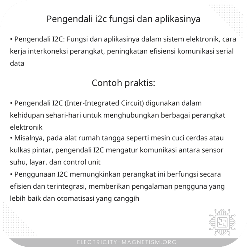 Pengendali I2C | Fungsi dan Aplikasinya