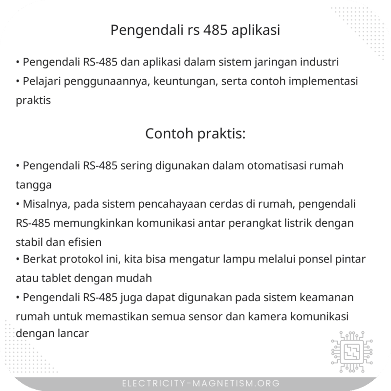 Pengendali RS-485 | Aplikasi