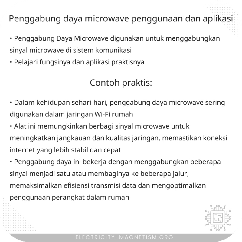 Penggabung Daya Microwave | Penggunaan dan Aplikasi