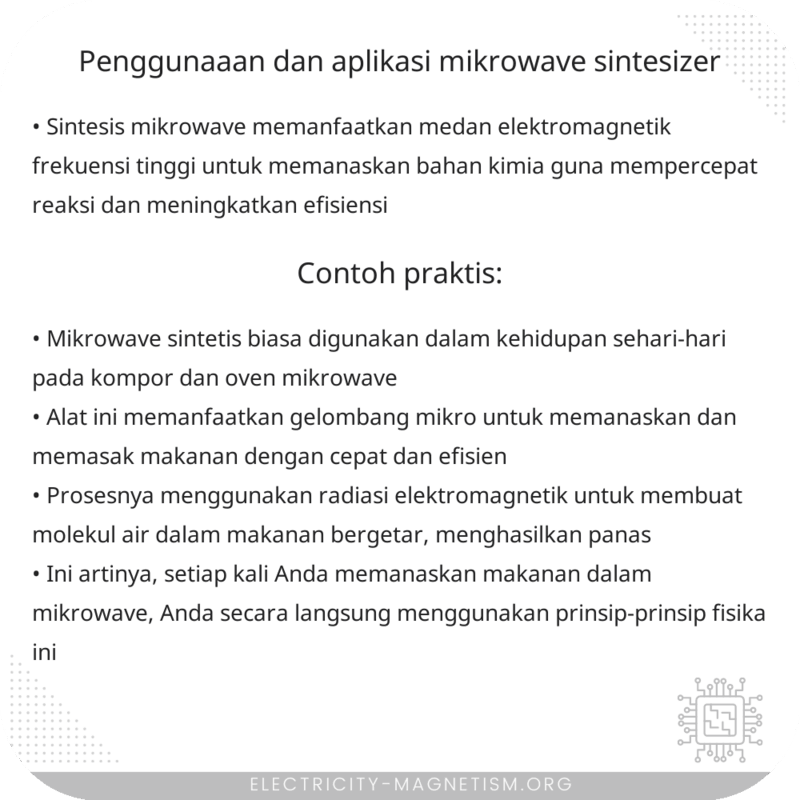 Penggunaaan dan Aplikasi Mikrowave Sintesizer