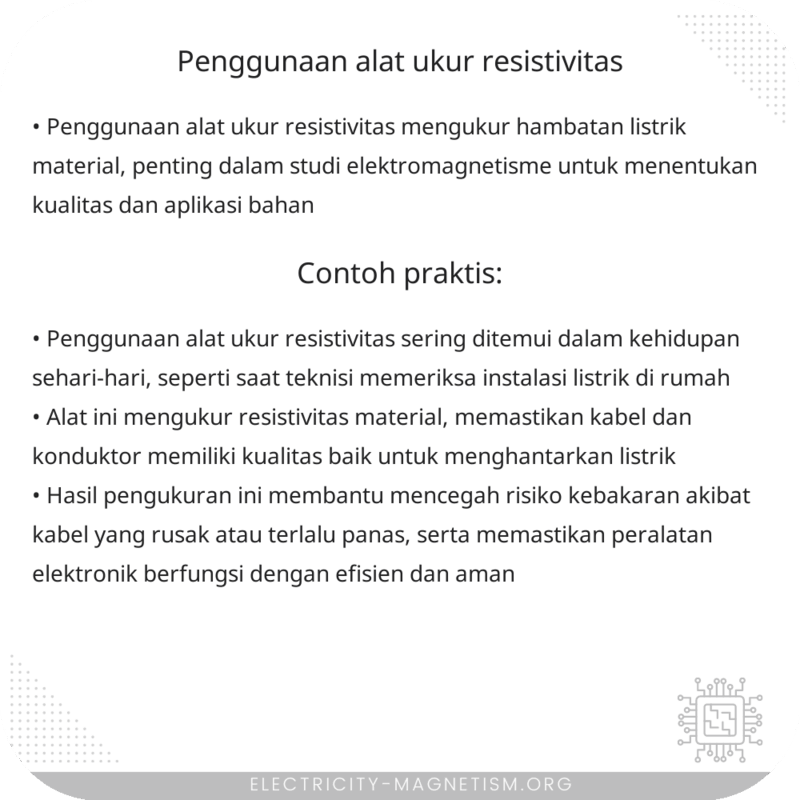 Penggunaan Alat Ukur Resistivitas