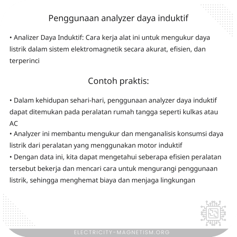 Penggunaan Analyzer Daya Induktif
