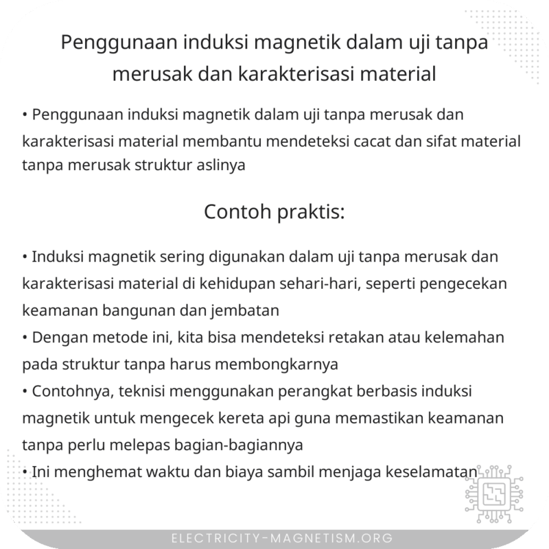Penggunaan Induksi Magnetik dalam Uji Tanpa Merusak dan Karakterisasi Material