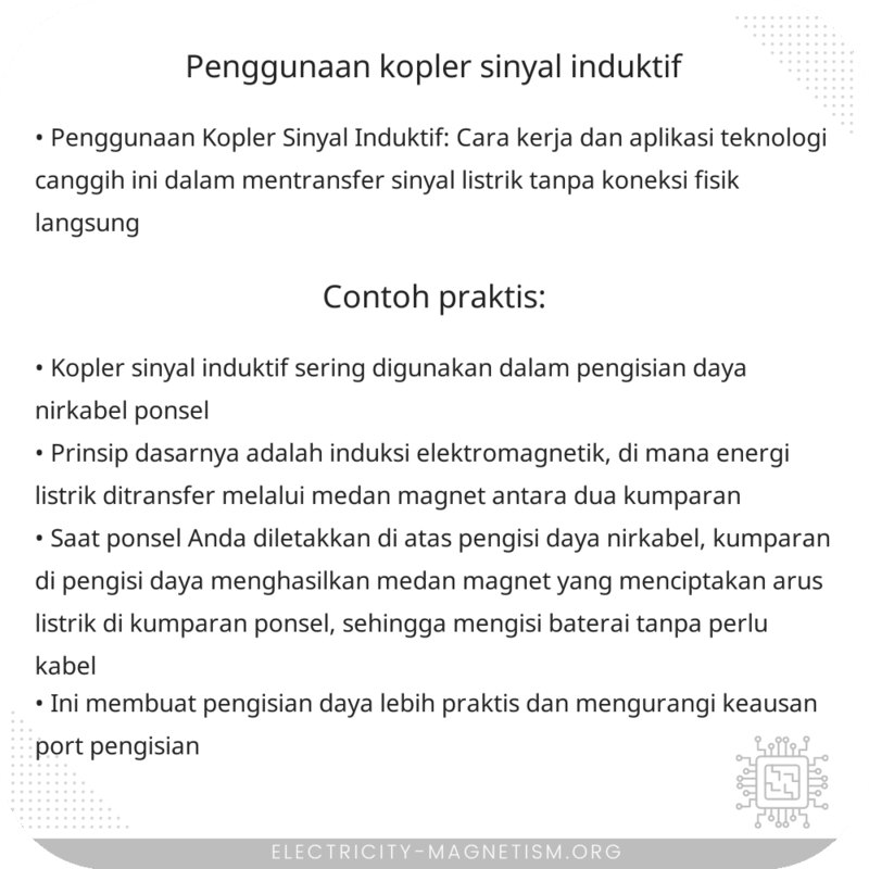 Penggunaan Kopler Sinyal Induktif