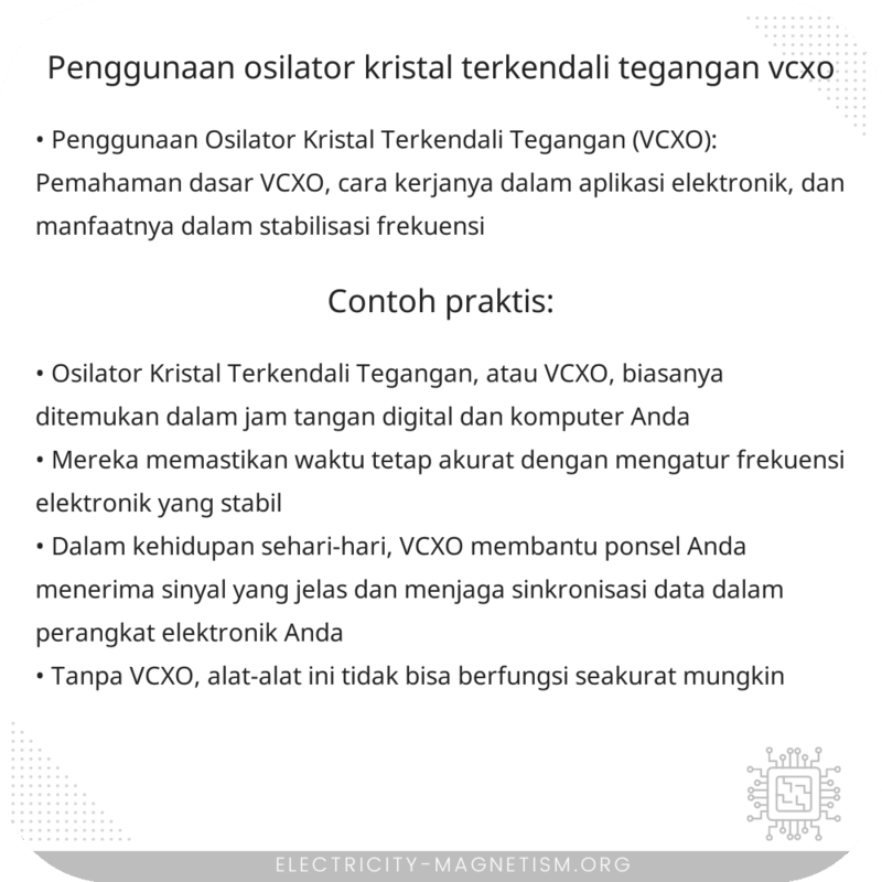 Penggunaan Osilator Kristal Terkendali Tegangan (VCXO)