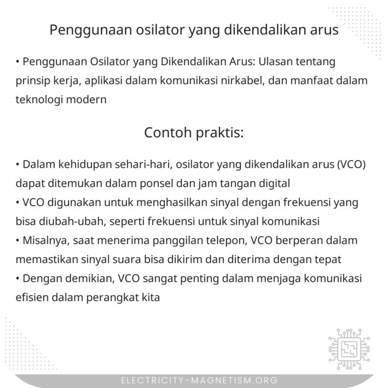 Penggunaan Osilator yang Dikendalikan Arus