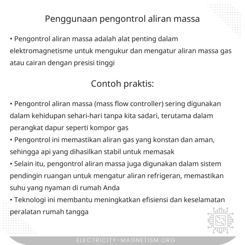 Penggunaan Pengontrol Aliran Massa