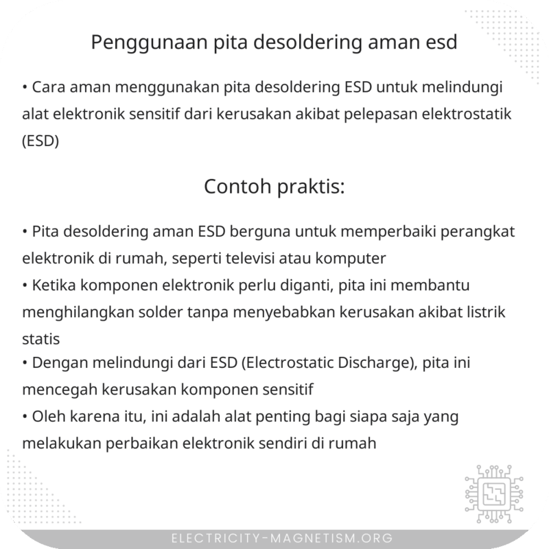 Penggunaan Pita Desoldering Aman ESD