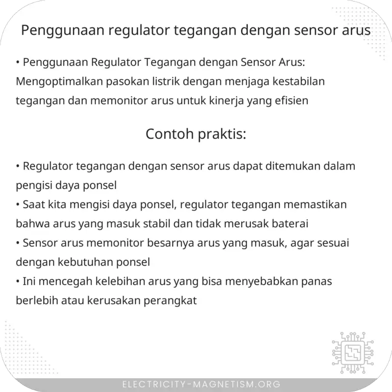 Penggunaan Regulator Tegangan dengan Sensor Arus
