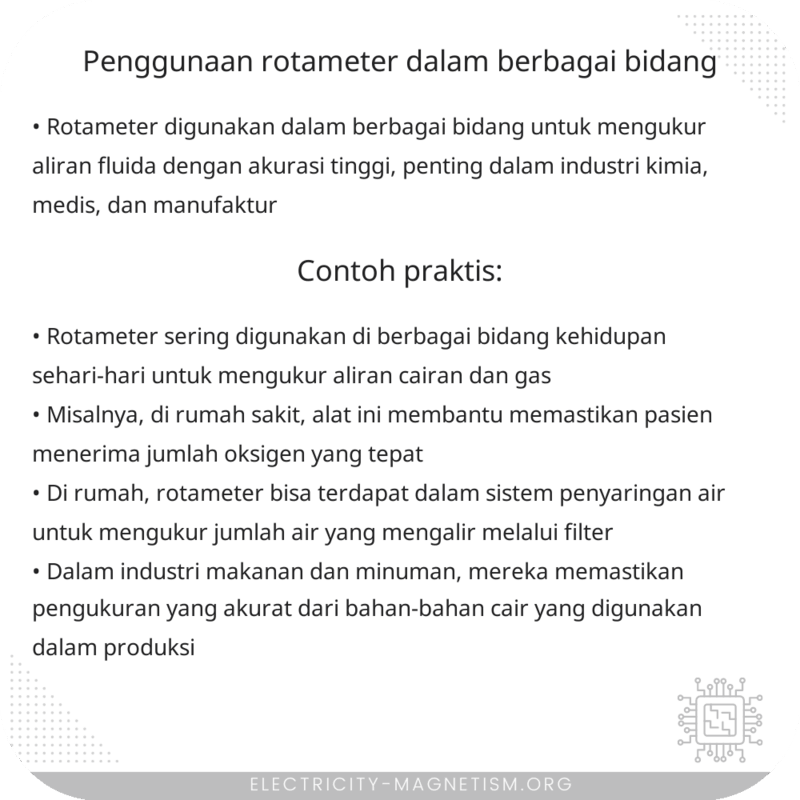 Penggunaan Rotameter dalam Berbagai Bidang