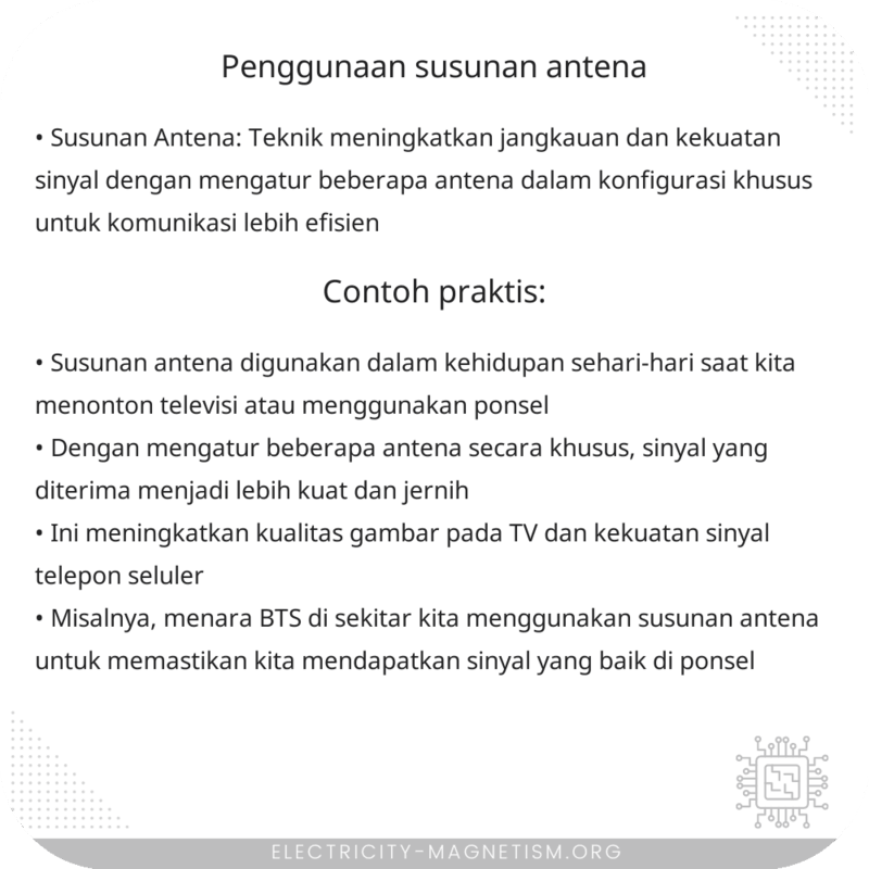 Penggunaan Susunan Antena