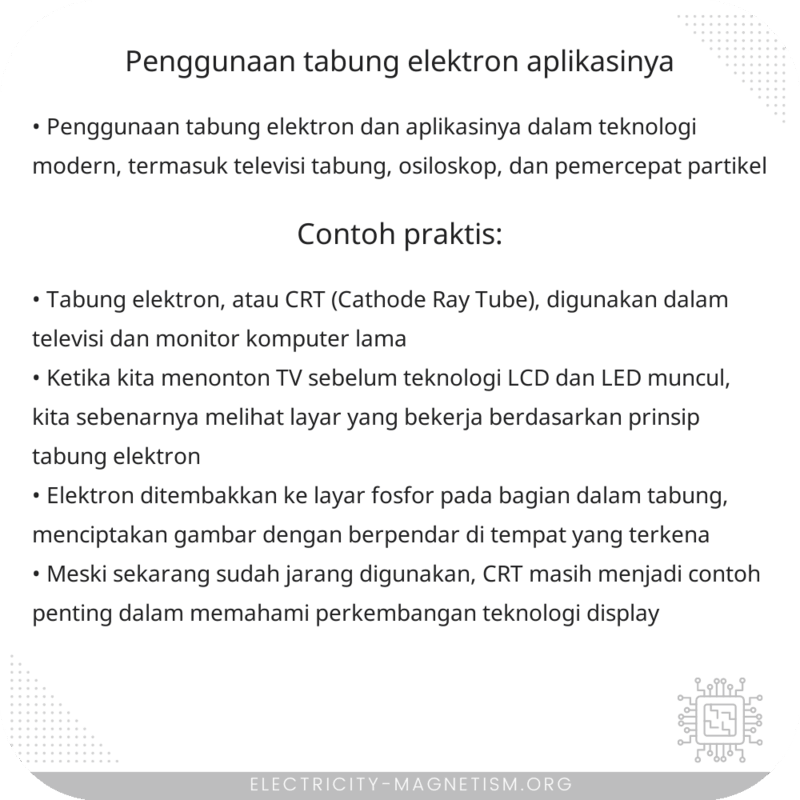 Penggunaan Tabung Elektron | Aplikasinya
