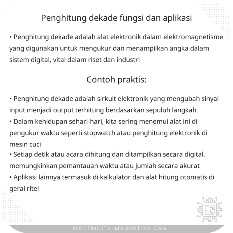 Penghitung Dekade | Fungsi dan Aplikasi