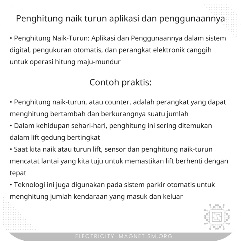 Penghitung Naik-Turun | Aplikasi dan Penggunaannya