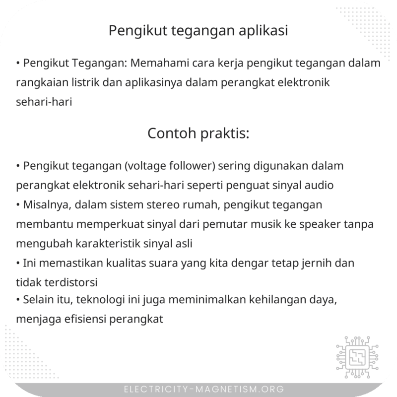 Pengikut Tegangan | Aplikasi