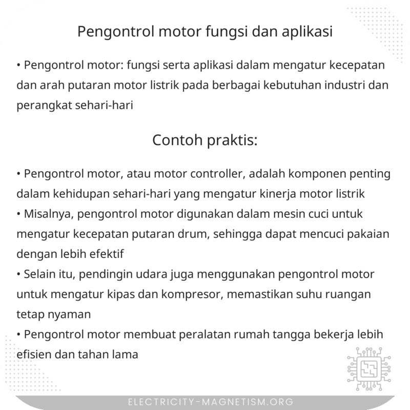 Pengontrol Motor | Fungsi dan Aplikasi