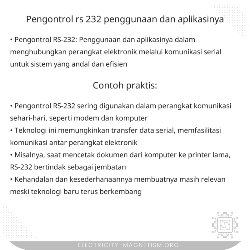 Pengontrol RS-232 | Penggunaan dan Aplikasinya