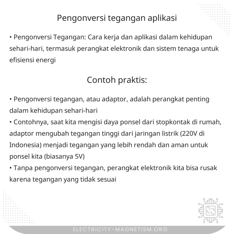 Pengonversi Tegangan | Aplikasi