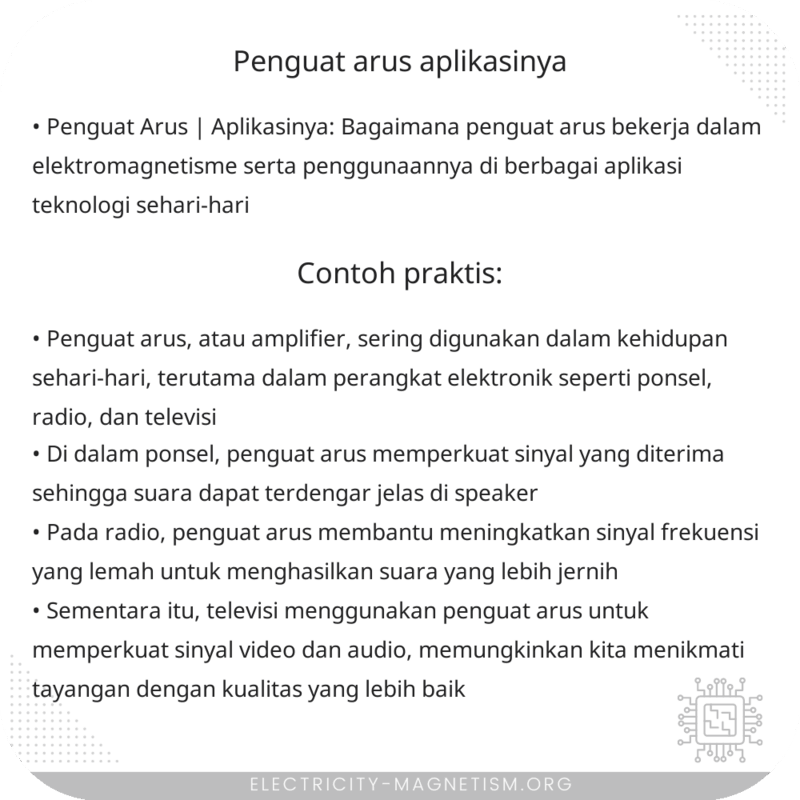 Penguat Arus | Aplikasinya