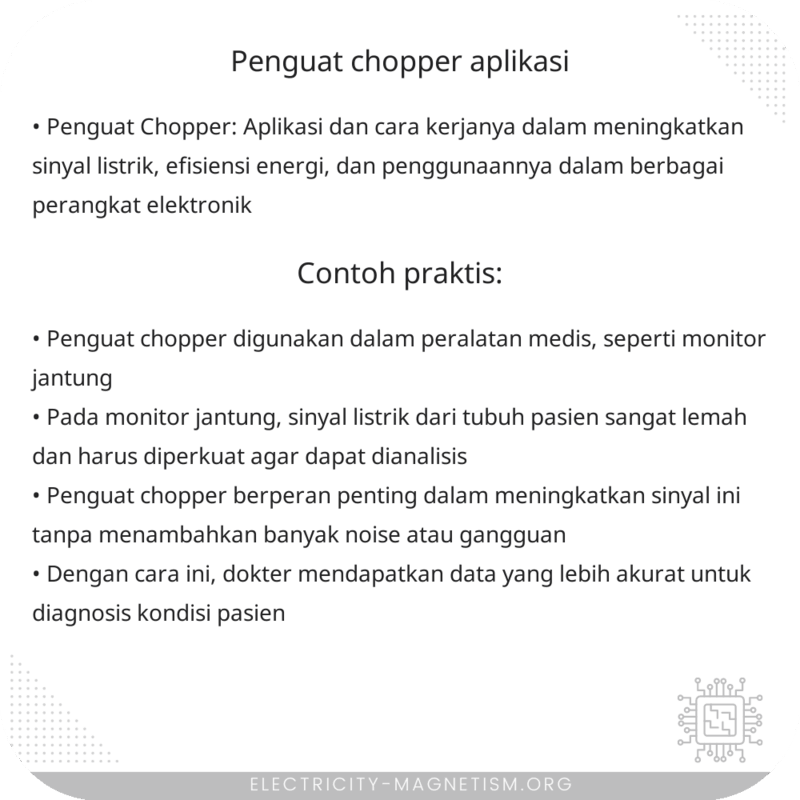 Penguat Chopper | Aplikasi