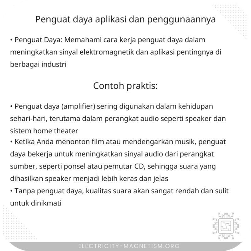 Penguat Daya | Aplikasi dan Penggunaannya
