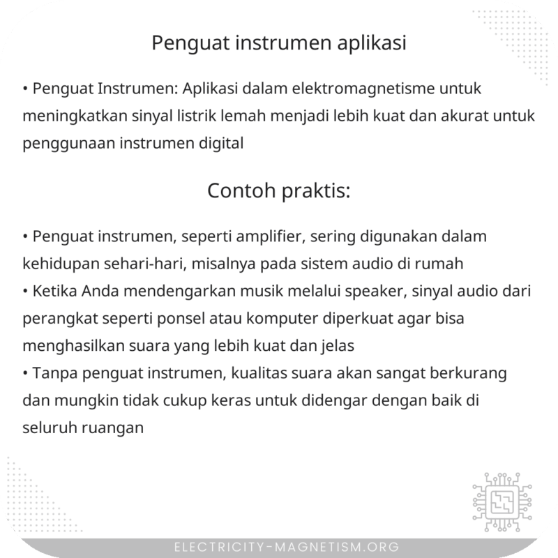 Penguat Instrumen | Aplikasi