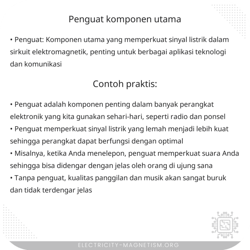 Penguat | Komponen Utama