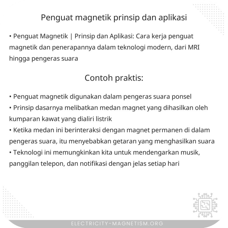 Penguat Magnetik | Prinsip dan Aplikasi