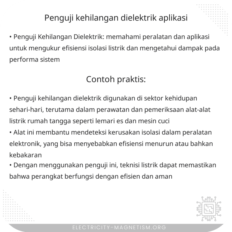Penguji Kehilangan Dielektrik | Aplikasi