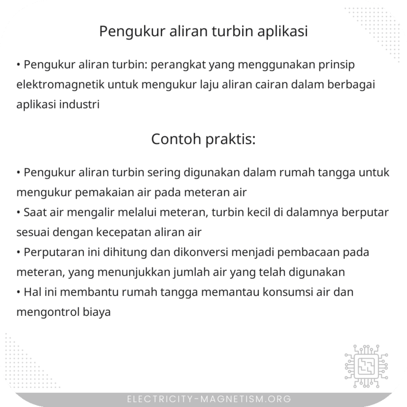Pengukur Aliran Turbin | Aplikasi