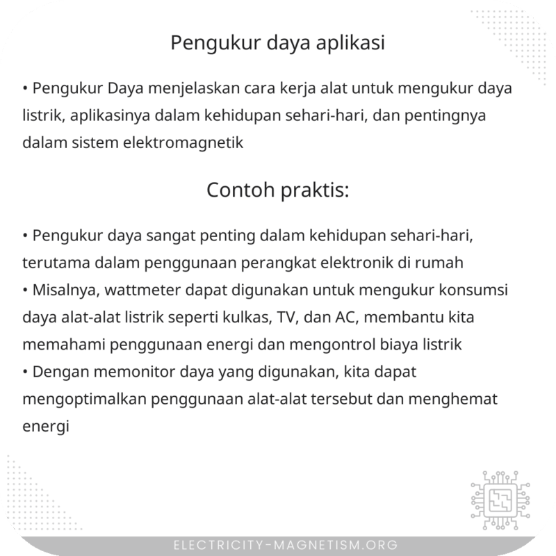 Pengukur Daya | Aplikasi