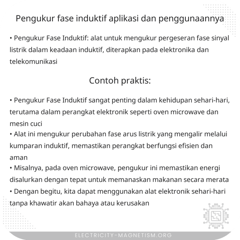 Pengukur Fase Induktif | Aplikasi dan Penggunaannya