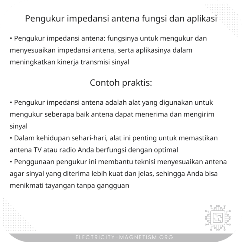 Pengukur Impedansi Antena | Fungsi dan Aplikasi