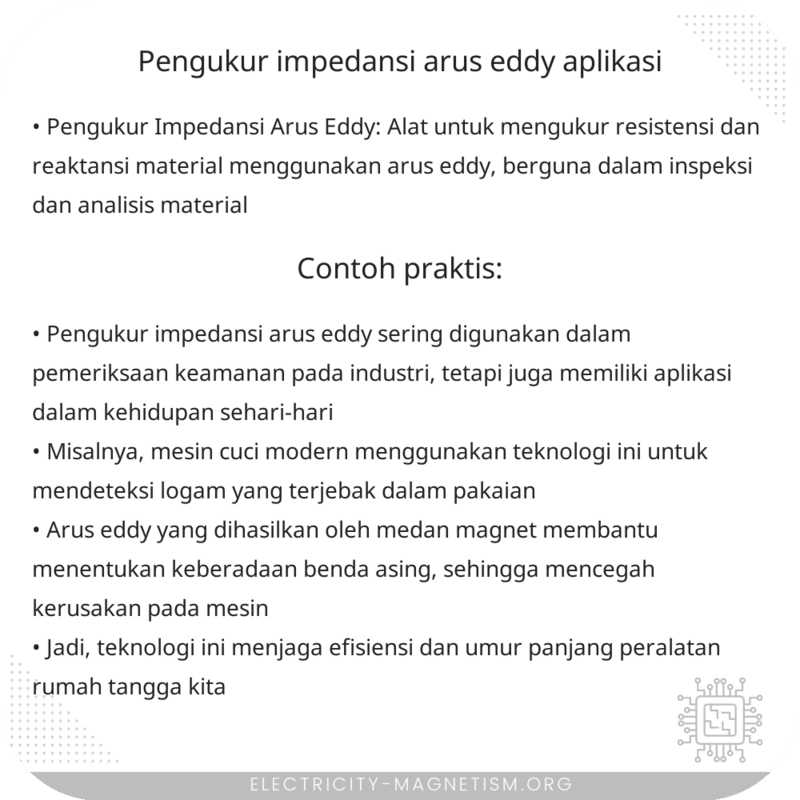 Pengukur Impedansi Arus Eddy | Aplikasi