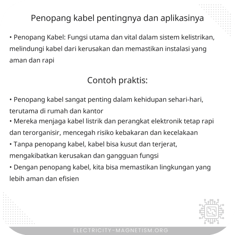 Penopang Kabel | Pentingnya dan Aplikasinya