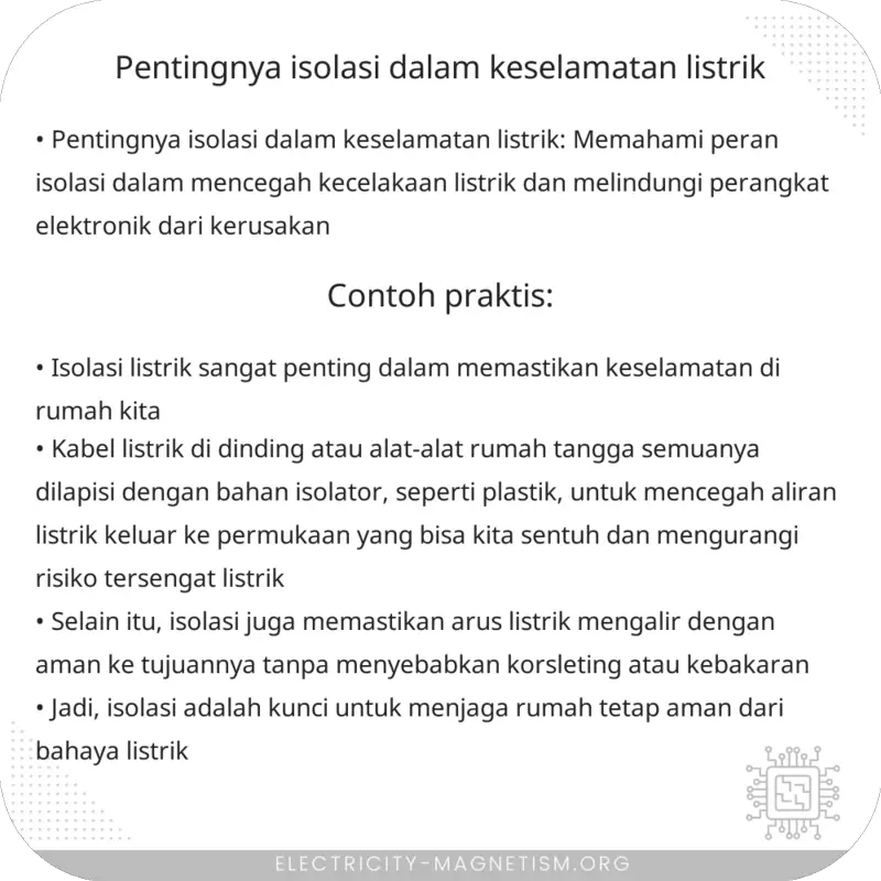 Pentingnya Isolasi dalam Keselamatan Listrik