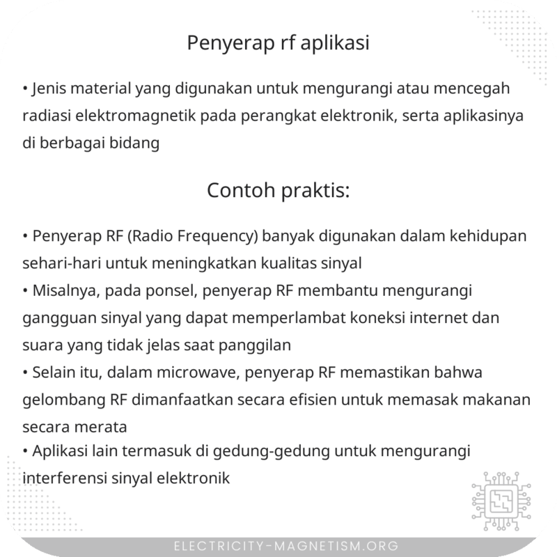 Penyerap RF | Aplikasi
