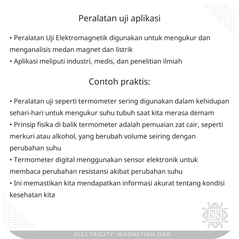 Peralatan Uji | Aplikasi