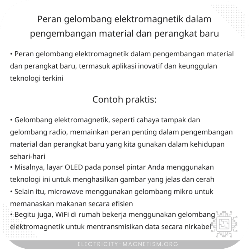 Peran Gelombang Elektromagnetik dalam Pengembangan Material dan Perangkat Baru