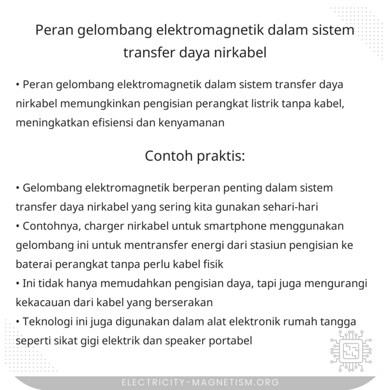 Peran Gelombang Elektromagnetik dalam Sistem Transfer Daya Nirkabel