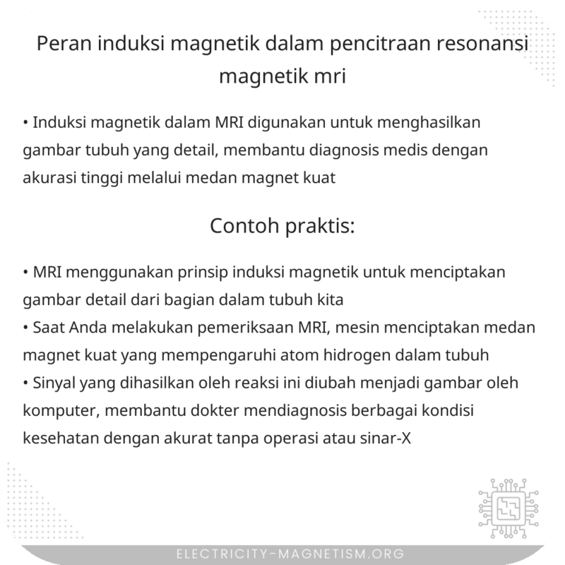 Peran Induksi Magnetik dalam Pencitraan Resonansi Magnetik (MRI)