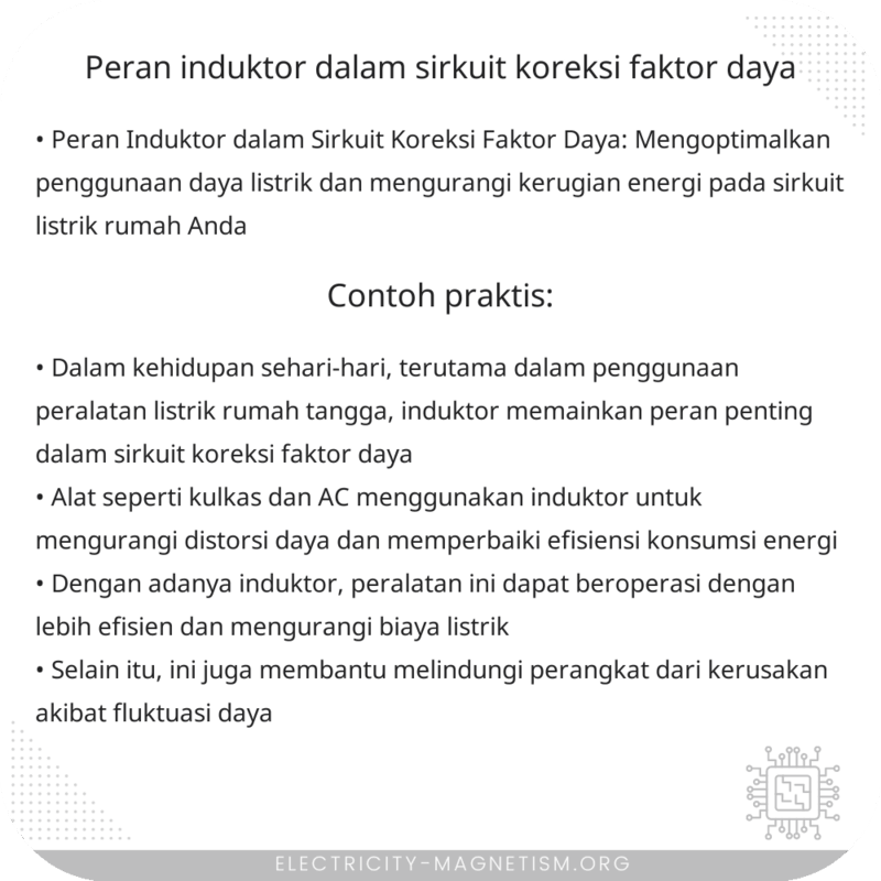 Peran Induktor dalam Sirkuit Koreksi Faktor Daya