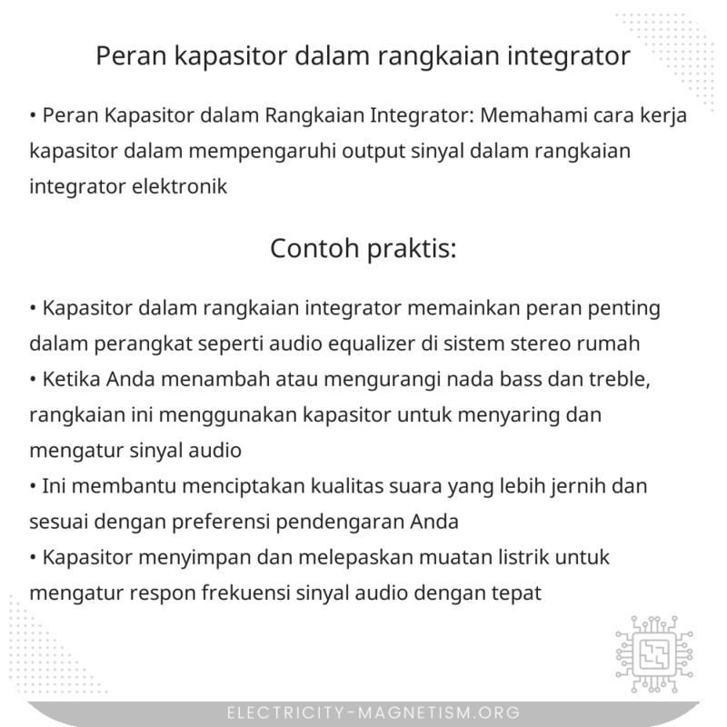 Peran Kapasitor dalam Rangkaian Integrator