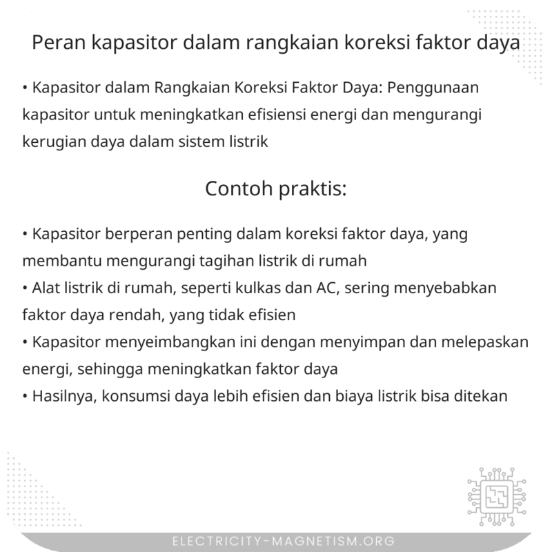 Peran Kapasitor dalam Rangkaian Koreksi Faktor Daya