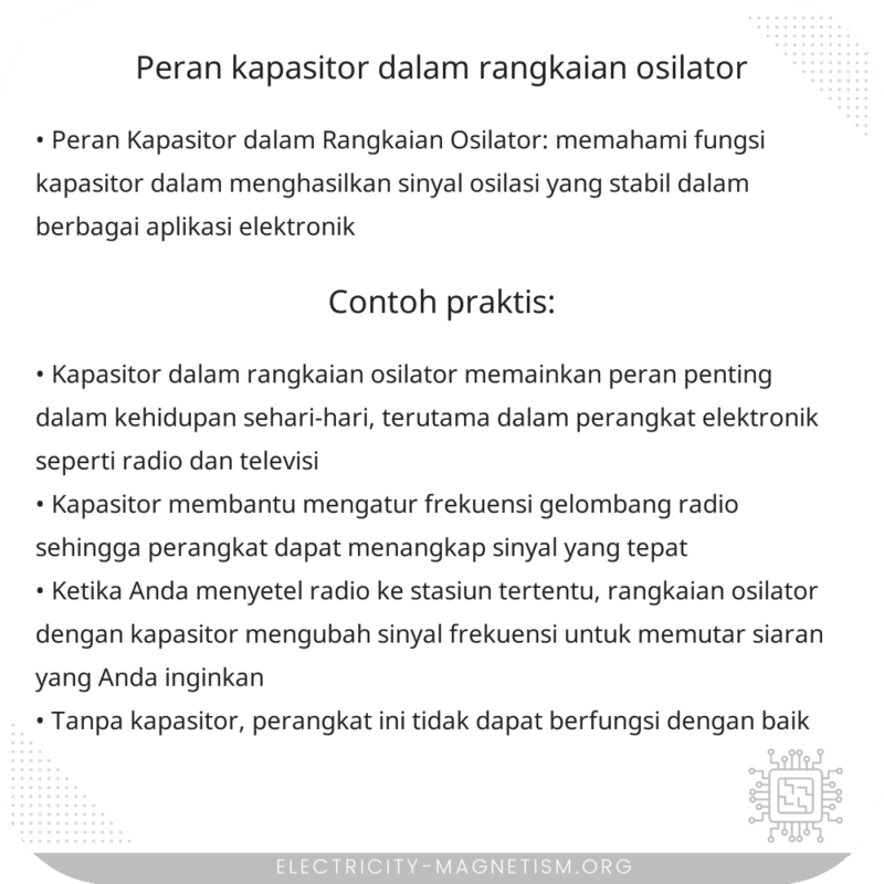Peran Kapasitor dalam Rangkaian Osilator