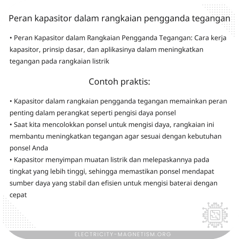 Peran Kapasitor dalam Rangkaian Pengganda Tegangan