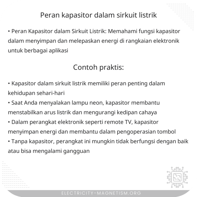 Peran Kapasitor dalam Sirkuit Listrik