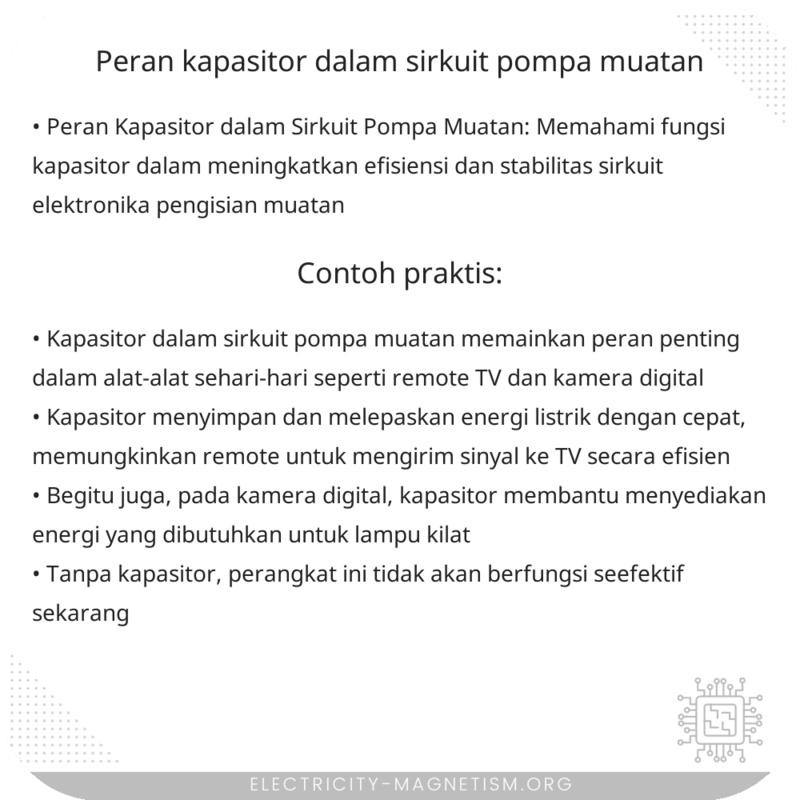 Peran Kapasitor dalam Sirkuit Pompa Muatan
